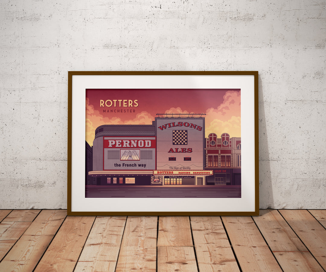 Rotters Nightclub Manchester Travel Poster