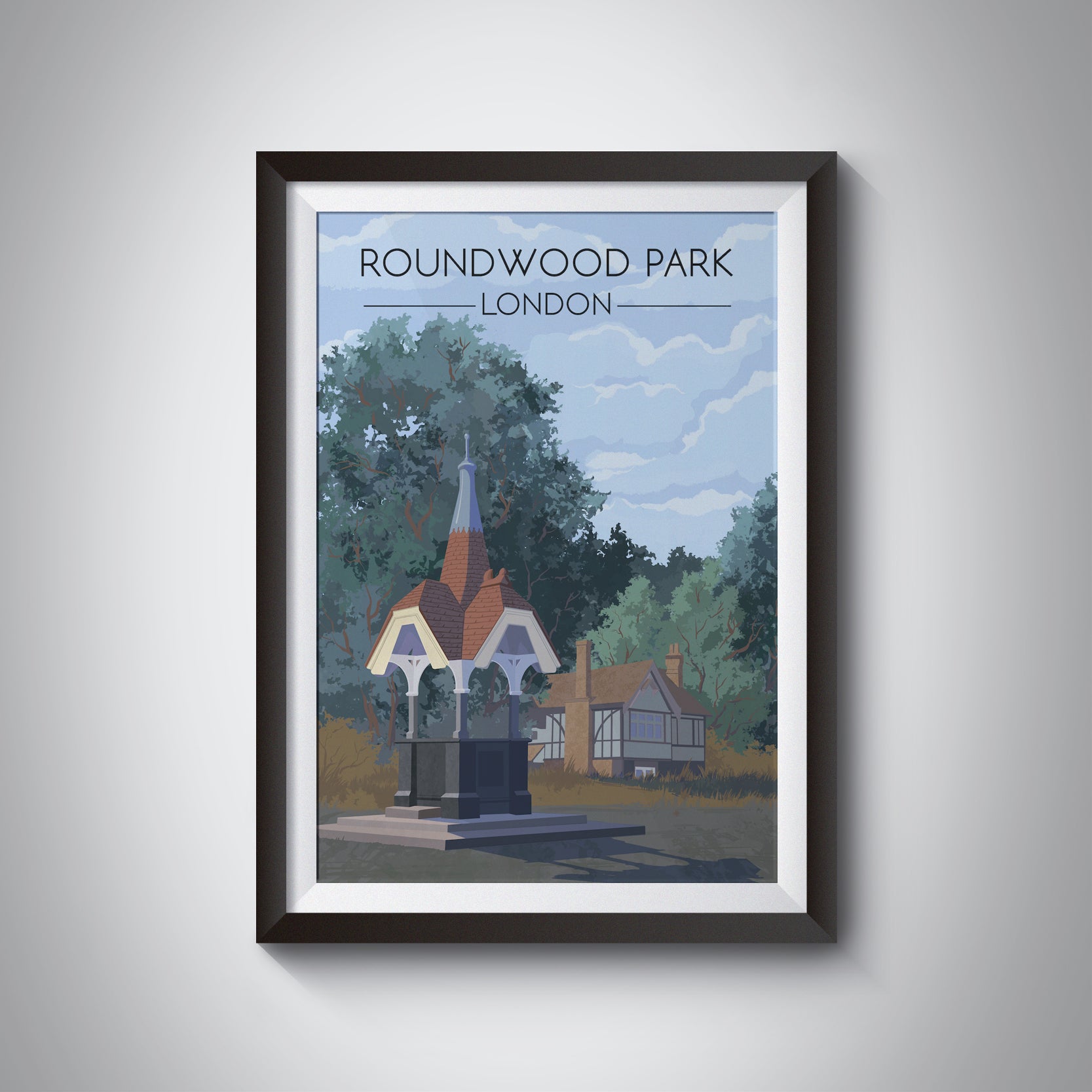 Roundwood Park London Travel Poster