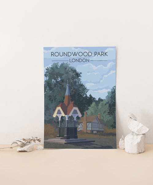 Roundwood Park London Travel Poster