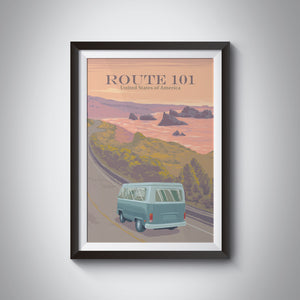 Route 101 USA Travel Poster