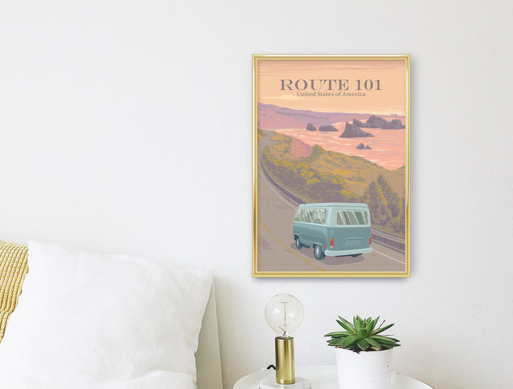 Route 101 USA Travel Poster