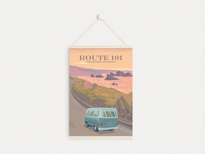 Route 101 USA Travel Poster