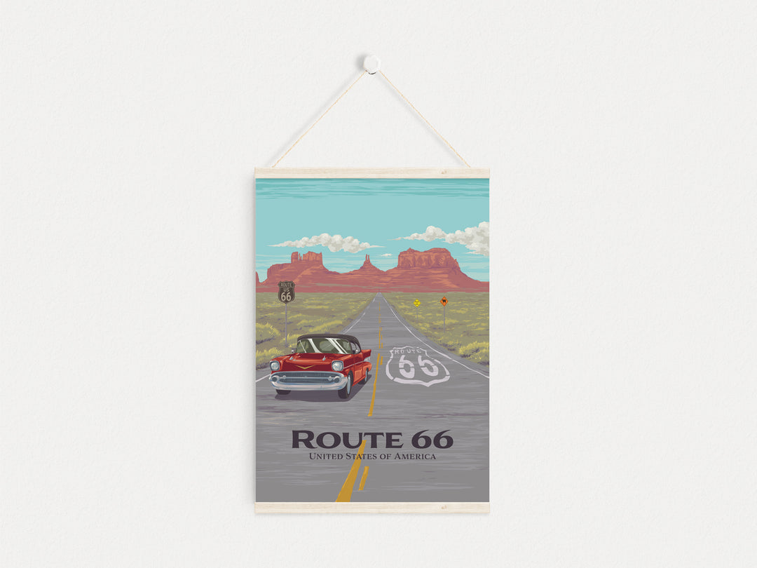 Route 66 USA Travel Poster