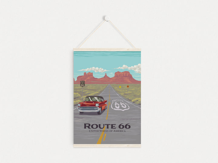 Route 66 USA Travel Poster