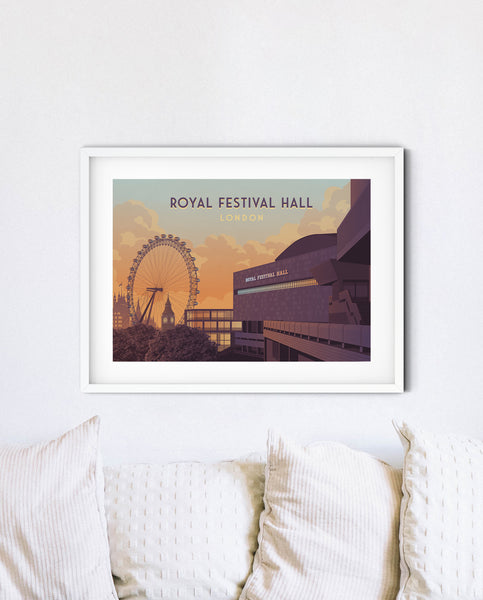 Royal Festival Hall London Travel Poster