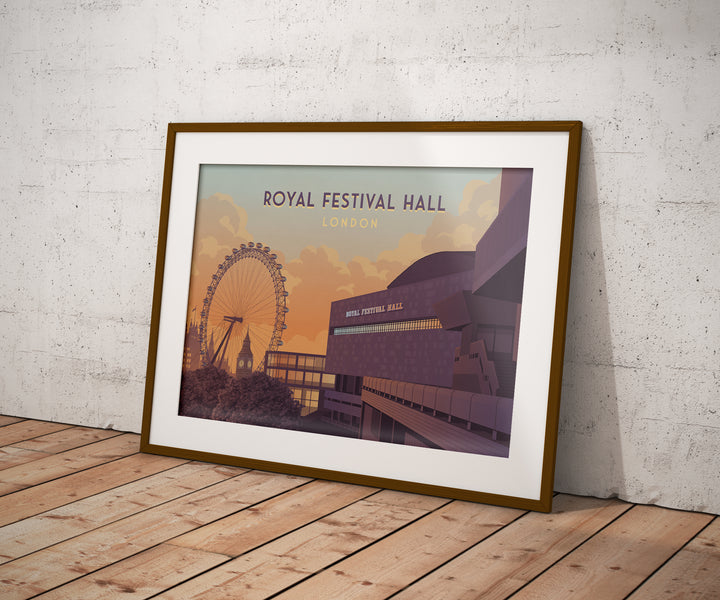 Royal Festival Hall London Travel Poster