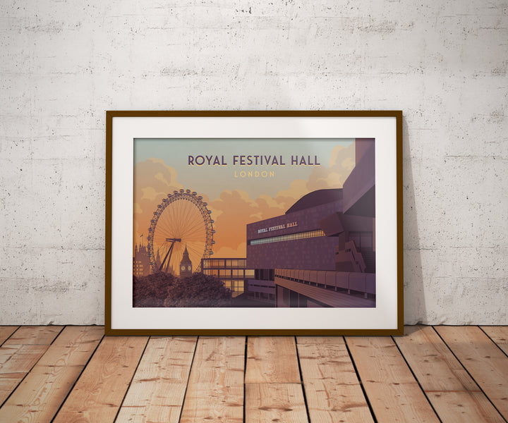 Royal Festival Hall London Travel Poster