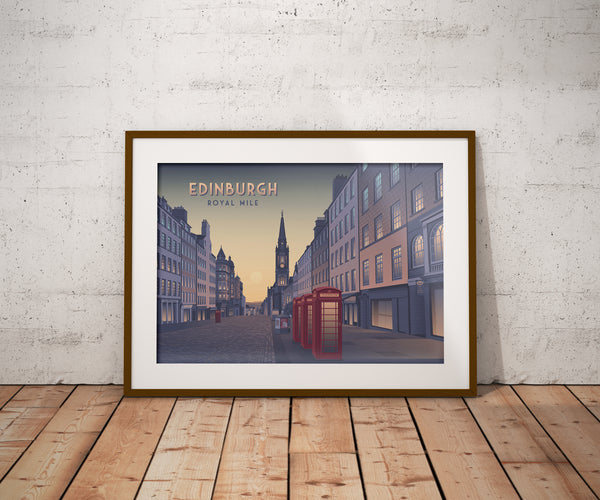 Edinburgh Royal Mile Travel Poster