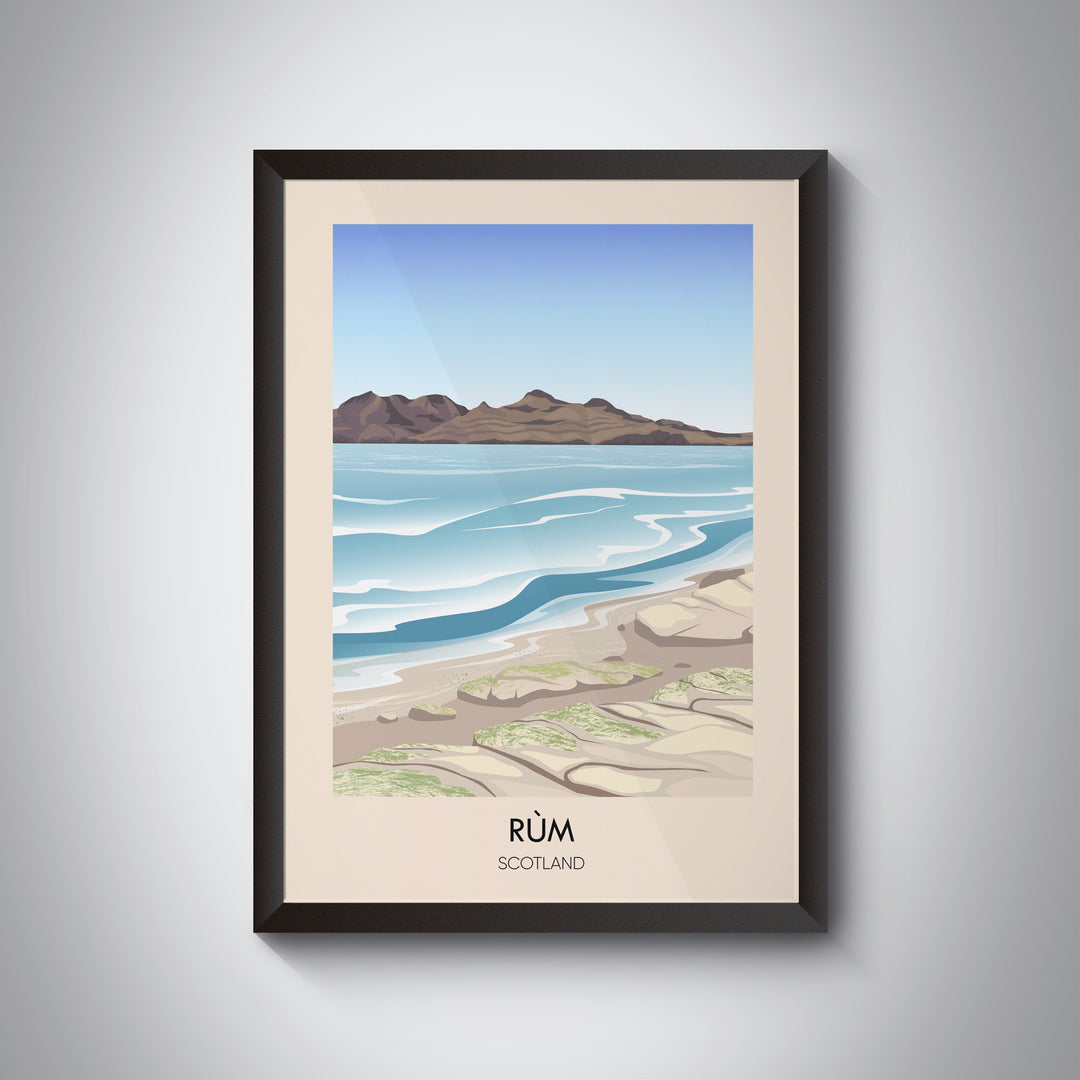 Isle of Rum Scotland Travel Poster