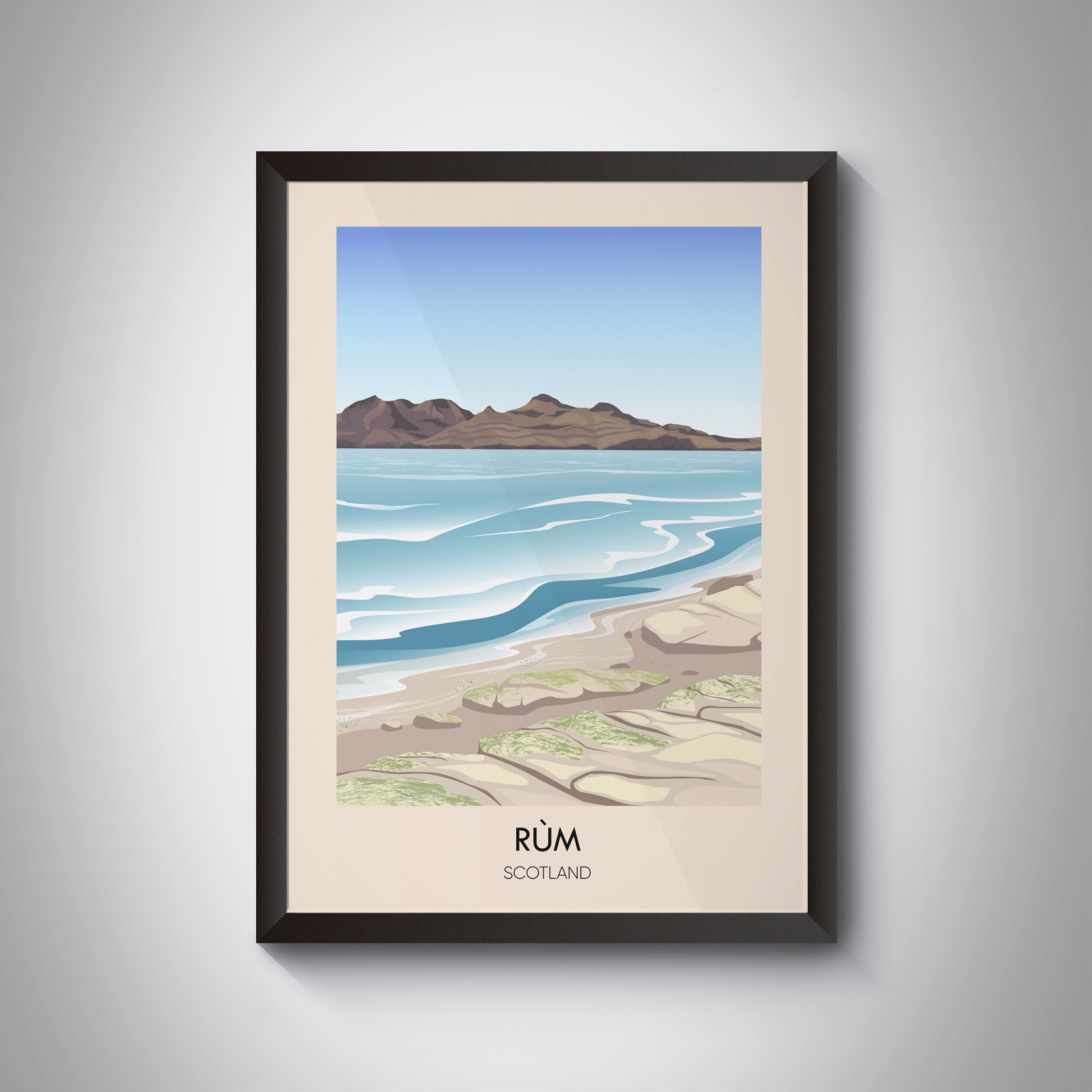 Isle of Rum Scotland Travel Poster