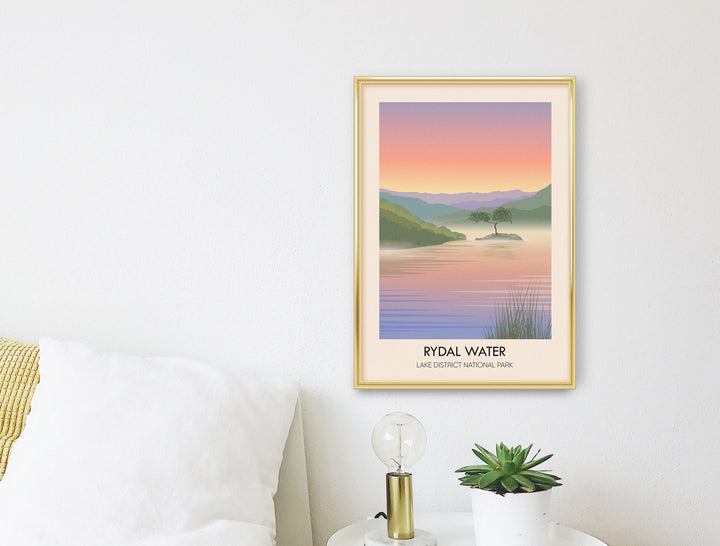 Rydal Water Lake District Travel Poster