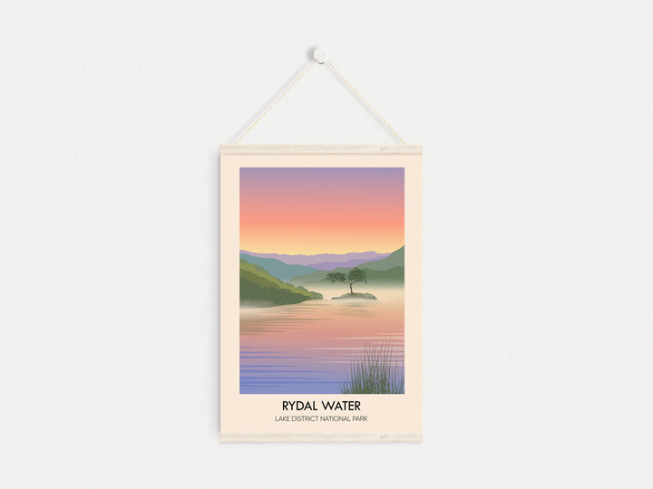 Rydal Water Lake District Travel Poster