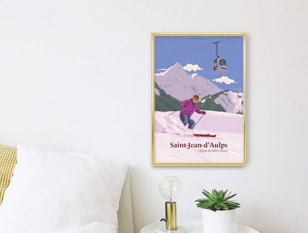 Saint Jean d'Aulps Ski Resort Travel Poster