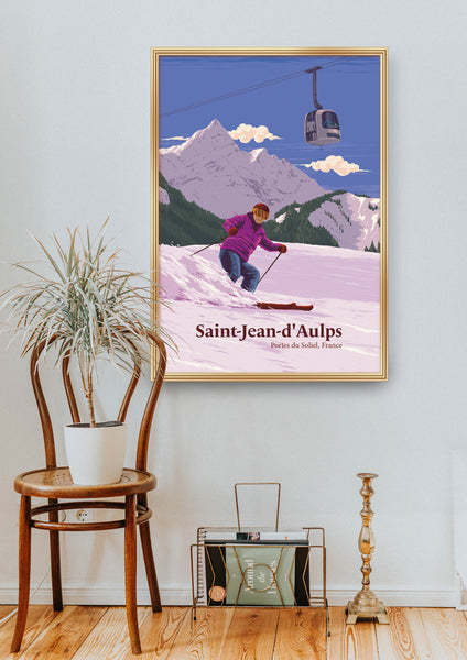 Saint Jean d'Aulps Ski Resort Travel Poster