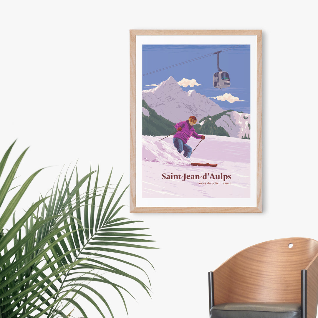 Saint Jean d'Aulps Ski Resort Travel Poster