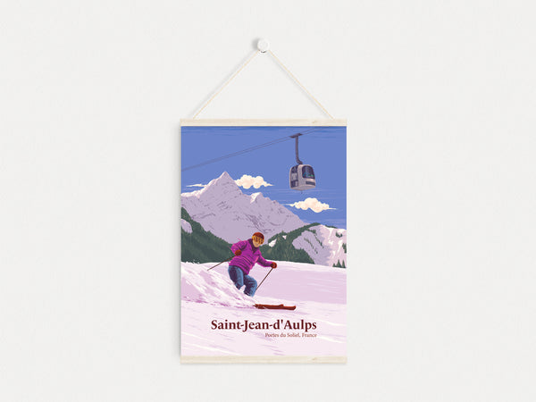 Saint Jean d'Aulps Ski Resort Travel Poster