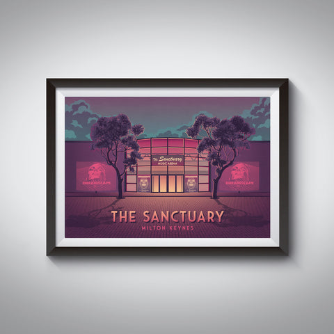 Sanctuary Nightclub Milton Keynes Travel Poster