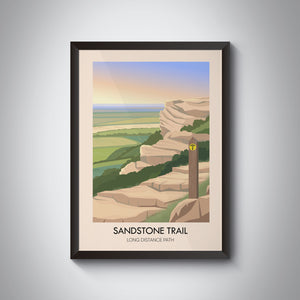 Sandstone Trail Long Distance Hiking Trail Travel Poster