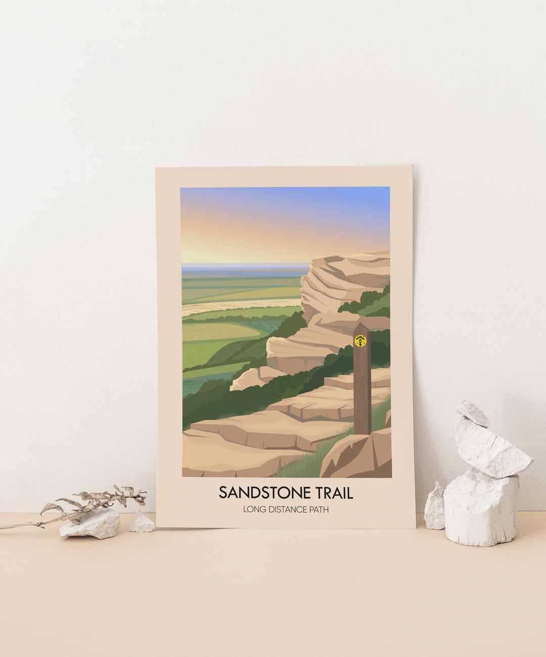 Sandstone Trail Long Distance Hiking Trail Travel Poster