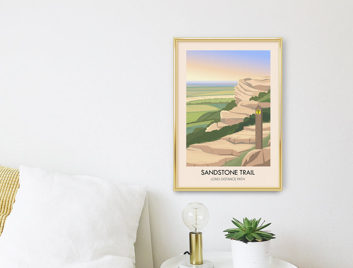 Sandstone Trail Long Distance Hiking Trail Travel Poster