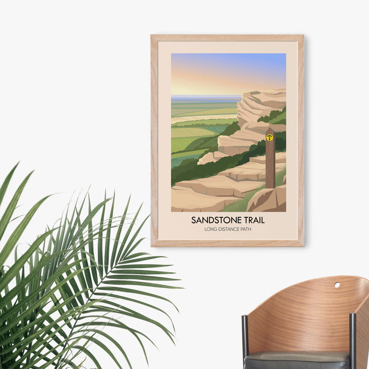 Sandstone Trail Long Distance Hiking Trail Travel Poster