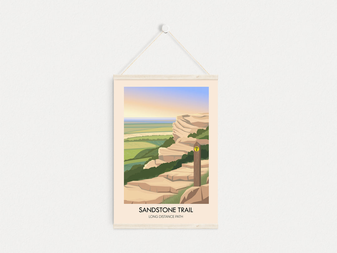 Sandstone Trail Long Distance Hiking Trail Travel Poster