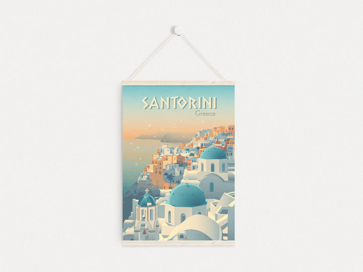 Santorini Greece Travel Poster