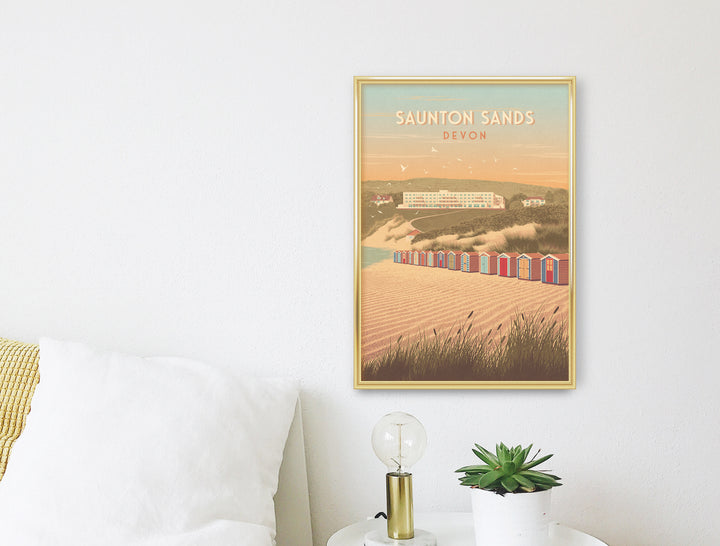 Saunton Sands Devon Travel Poster