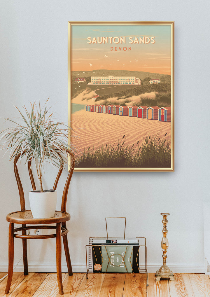 Saunton Sands Devon Travel Poster