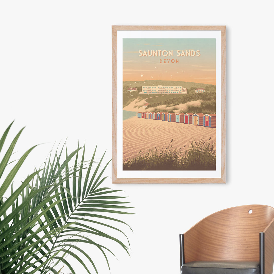 Saunton Sands Devon Travel Poster