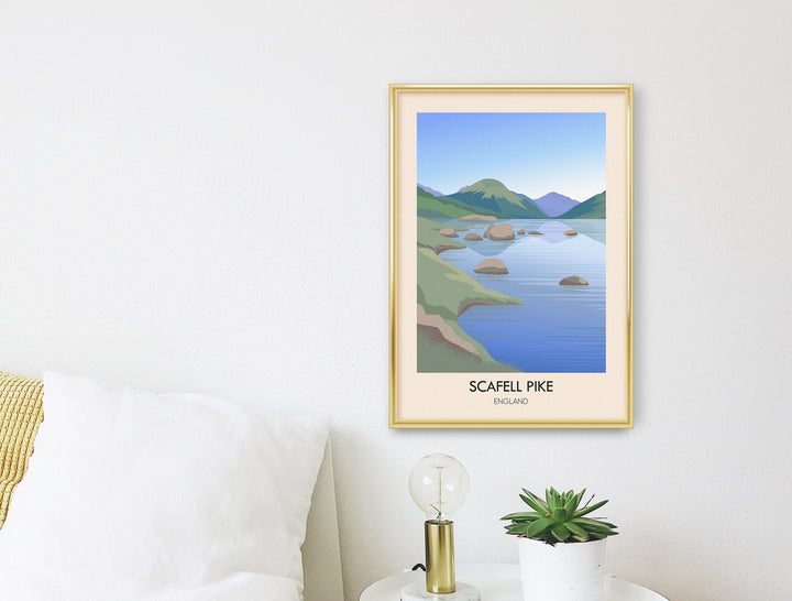 Scafell Pike Modern Travel Poster