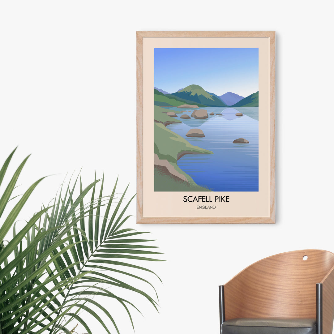 Scafell Pike Modern Travel Poster