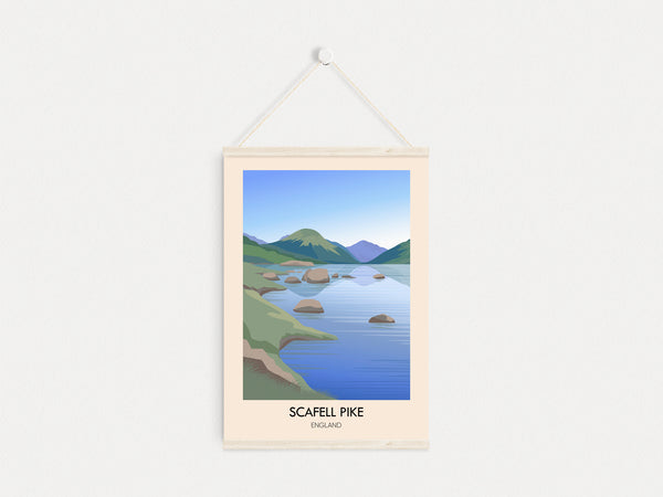 Scafell Pike Modern Travel Poster