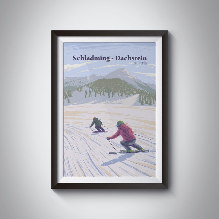 Schladming-Dachstein Austria Ski Resort Travel Poster