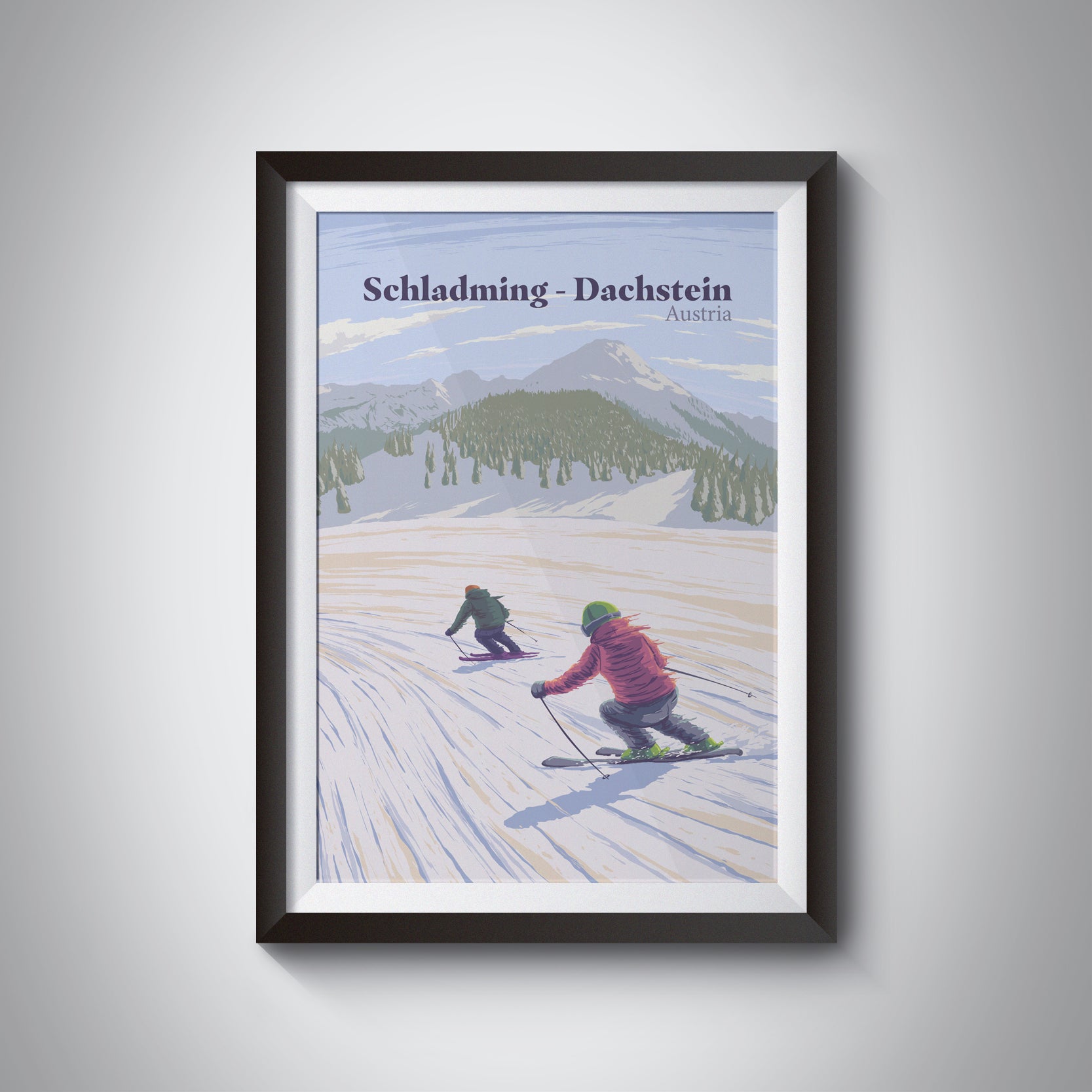 Schladming-Dachstein Austrian Ski Resort Travel Poster