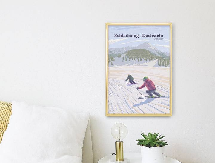 Schladming-Dachstein Austria Ski Resort Travel Poster