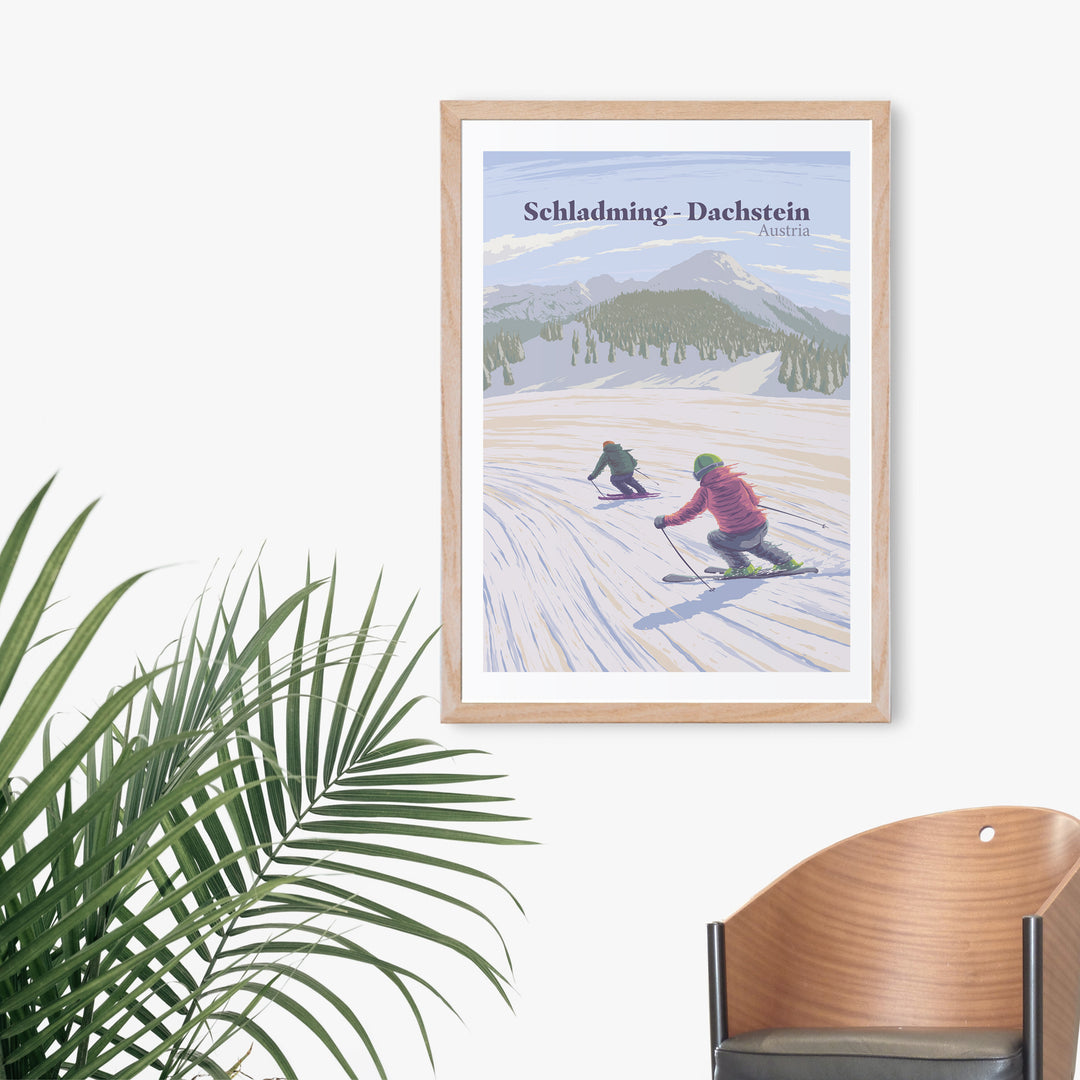 Schladming-Dachstein Austria Ski Resort Travel Poster