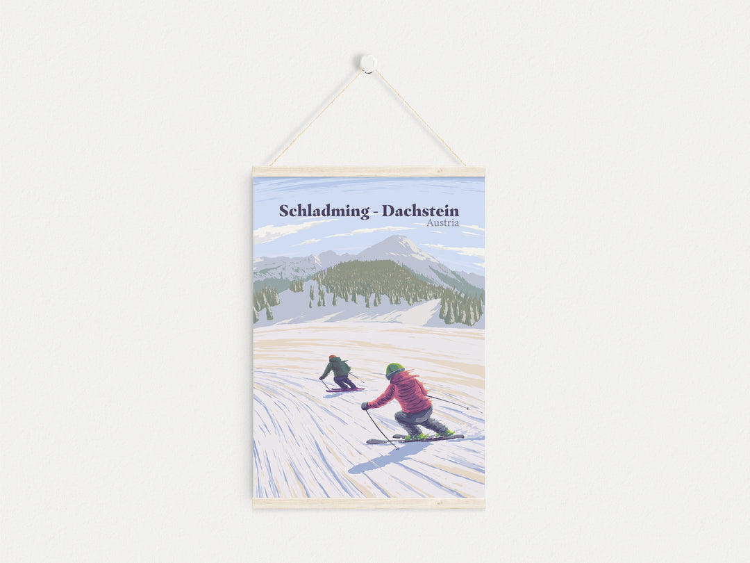 Schladming-Dachstein Austria Ski Resort Travel Poster