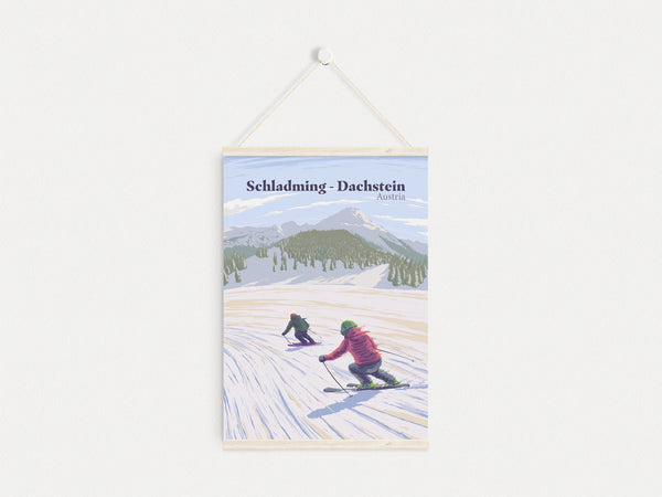 Schladming-Dachstein Austrian Ski Resort Travel Poster