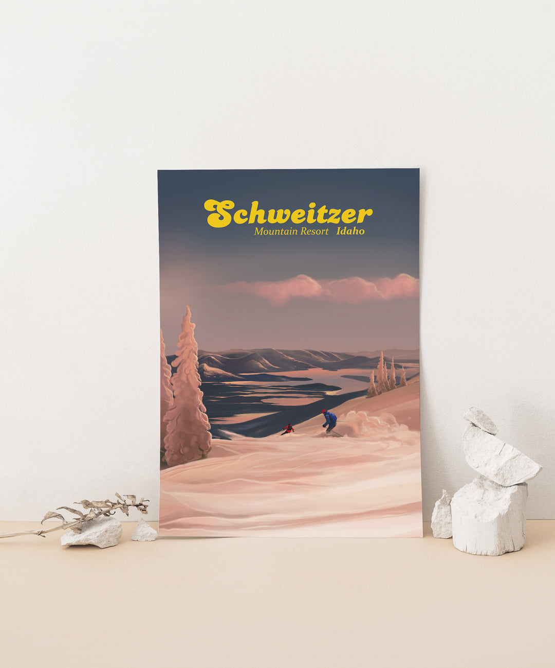 Schweitzer Mountain Resort Travel Poster