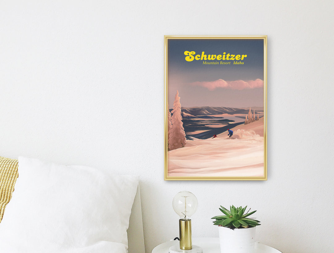 Schweitzer Mountain Resort Travel Poster