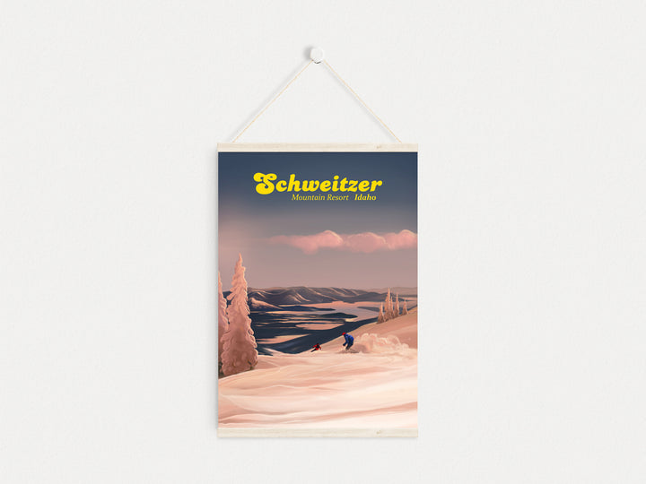 Schweitzer Mountain Resort Travel Poster