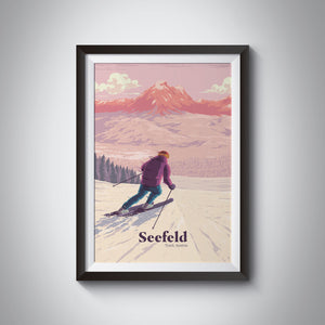 Seefeld Austria Ski Resort Travel Poster