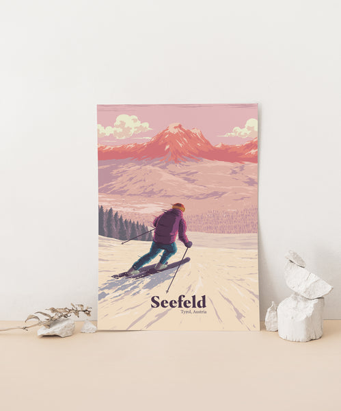 Seefeld Austria Ski Resort Travel Poster