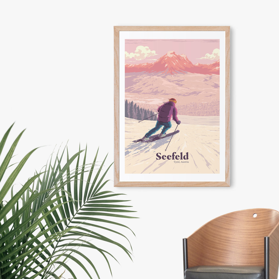 Seefeld Austria Ski Resort Travel Poster