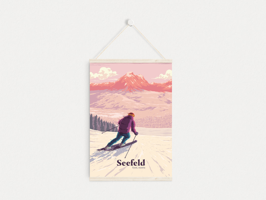 Seefeld Austria Ski Resort Travel Poster