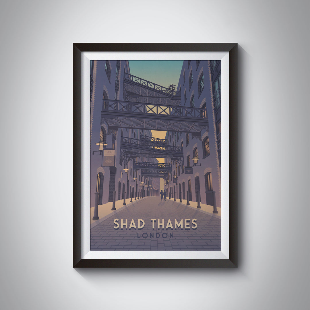 Shad Thames London Travel Poster