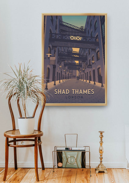 Shad Thames London Travel Poster