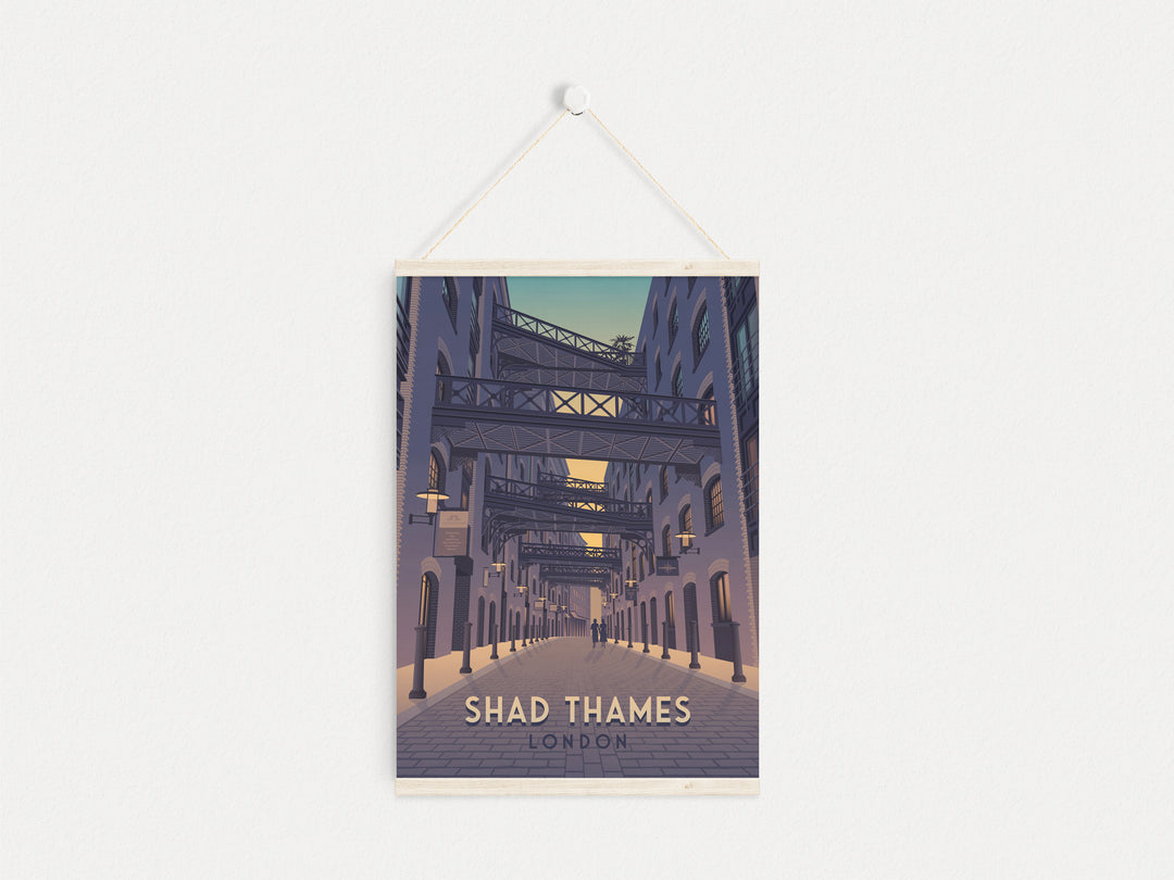 Shad Thames London Travel Poster