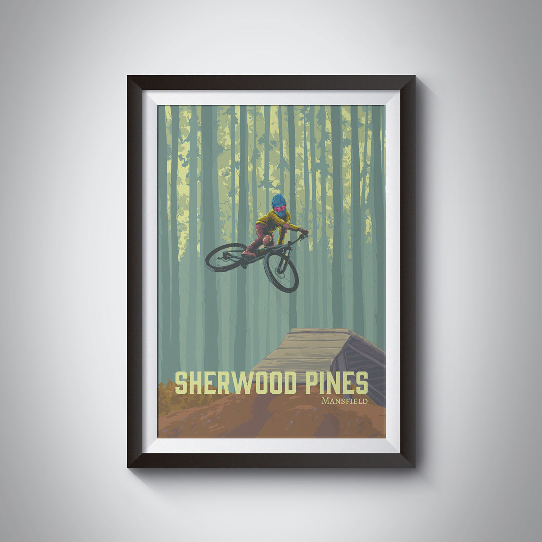 Sherwood Pines Mountain Biking Travel Poster